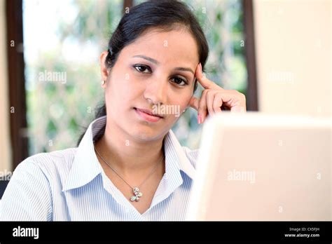 Stressed Businesswoman At Work Stock Photo Alamy