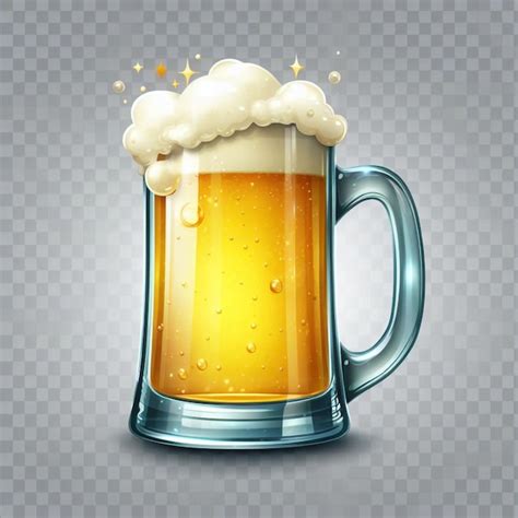 Premium Vector Mug Of Foamy Craft Beer Vector Illustration