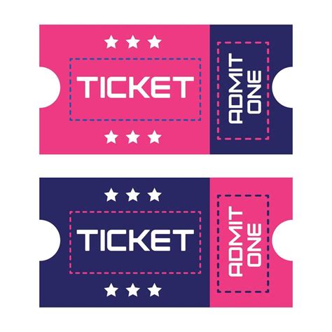 Vector Ticket Templates For Entry To Music Dance Live Concert Ticket