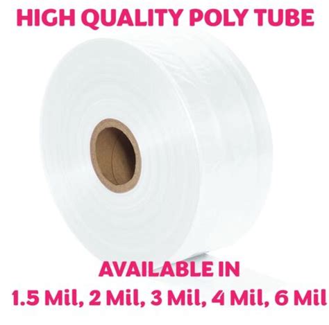 Clear Poly Tubing Multiple Sizes 1 Plastic Roll To Make Impulse Heat