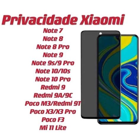 Pel Cula D Privativa Xiaomi Mi Redmi Privacidade Anti Espi O