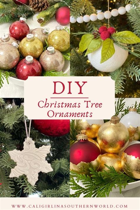 Christmas Tree Ornaments And Decorations With The Words Diy Christmas