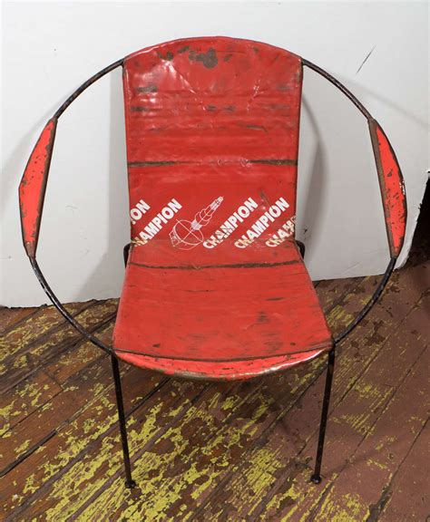 African Oil Barrel Scoop Chair At 1stdibs