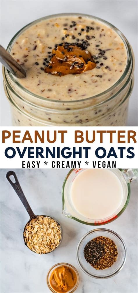 Peanut Butter Overnight Oatseasy Peanut Butter Overnight Oats Are Creamy Nutty Overnight