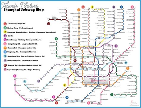 Shanghai Subway Map - TravelsFinders.Com