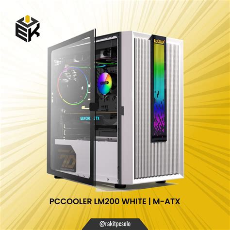 Jual Casing PC Gaming PCCOOLER PLATINUM LM200 MESH RGB BLACK WHITE