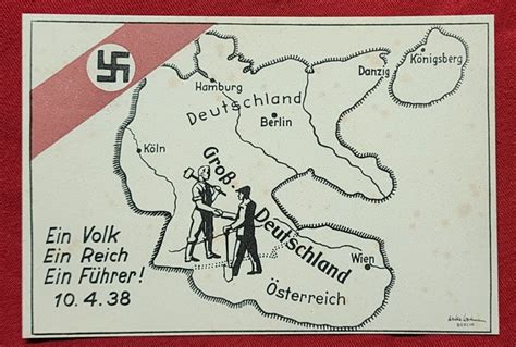 Nazi Germany Third Reich Propaganda Postcard WWII WW2 German Ein Volk