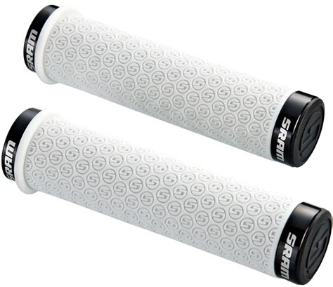 Sram DH SILICONE LOCKING GRIPS WHITE WITH DOUBLE CLAMPS END PLUGS Alf