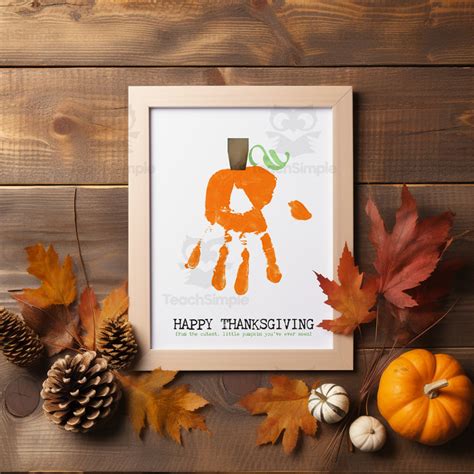 Thanksgiving Handprint Art Pumpkin Craft For Kids Homeschool Diy By