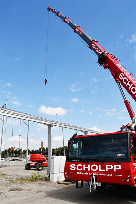 Ersteinsatz auf dem Wasengelände SCHOLPP Kran Transport GmbH