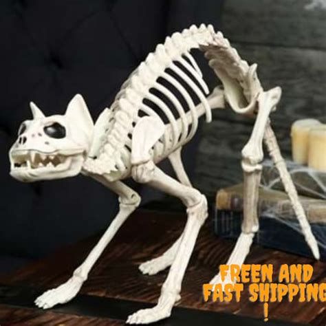 Skeleton Cat Halloween Decoration Halloween Figure Cat Gift - Etsy