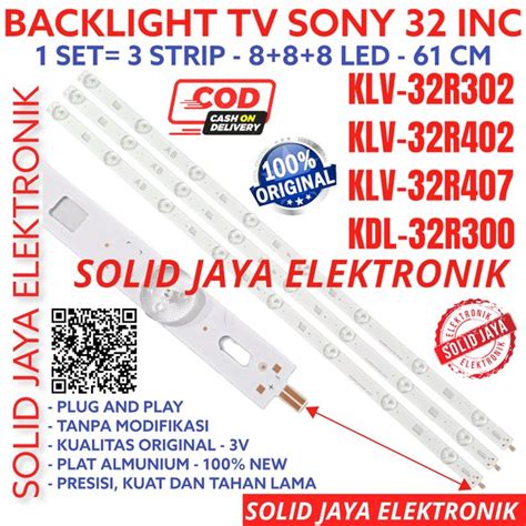 Jual BACKLIGHT SONY KLV 32R402A KLV 32EX33A KDL 32R300B 32 INC INCH BL