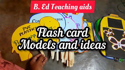 B Ed Teaching Aids Flash Card Models Different Shape Cuttings How To Make Flash Cards Youtube