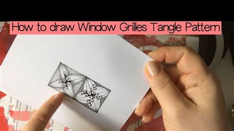 How To Draw Window Grilles Tangle Pattern Lesson 17 Tangle Pattern