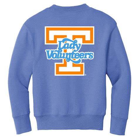 Lady Vols | Tennessee YOUTH Lady Vols Power T Fleece Crew | Orange Mountain