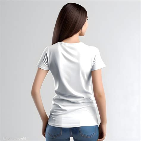 Modelagem De Camiseta Branca Em Branco Vista Frontal Renderiza O D