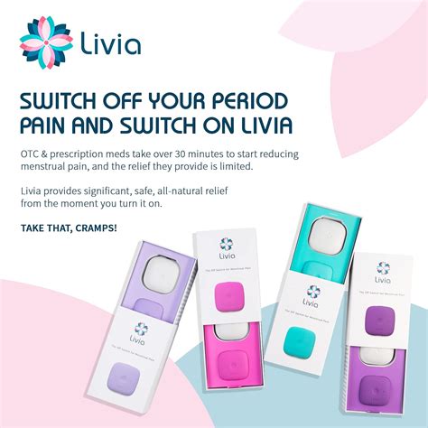 Buy Livia Menstrual Pain Relief Device Lavender The Off Switch For Period Pain Portable