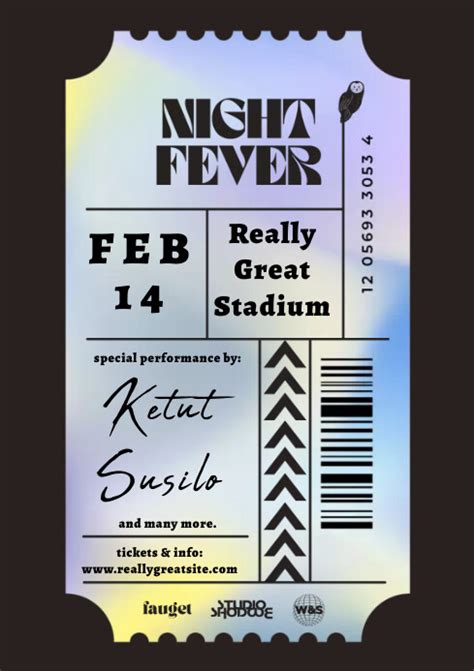 Plantilla De Black Modern Night Fever Flyer Postermywall