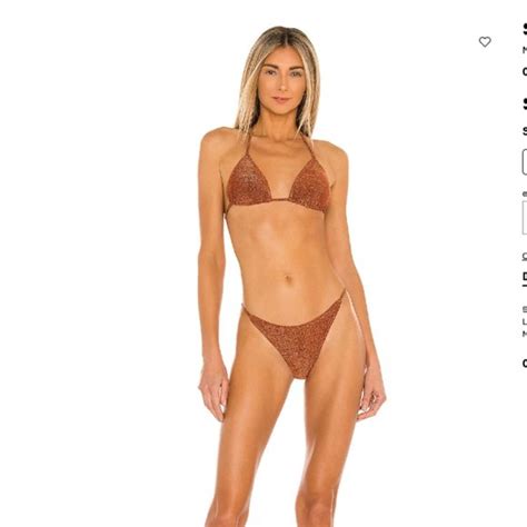 Nookie Swim Nookie Bronze Lurex Slide Triangle Bikini Poshmark