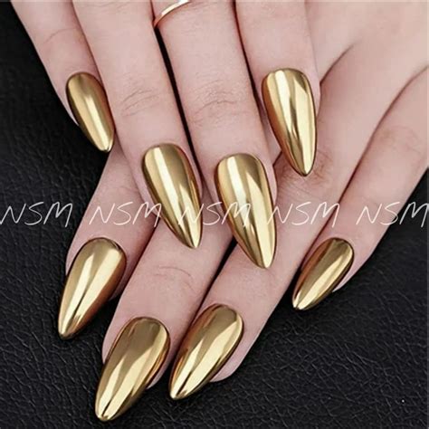 Gold Metallic Mirror Chrome Powder Nail Supplies Mumbai