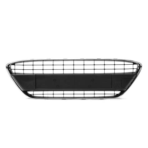 Car Front Bumper Center Lower Grill Mesh Black W Chrome Trim For Ford