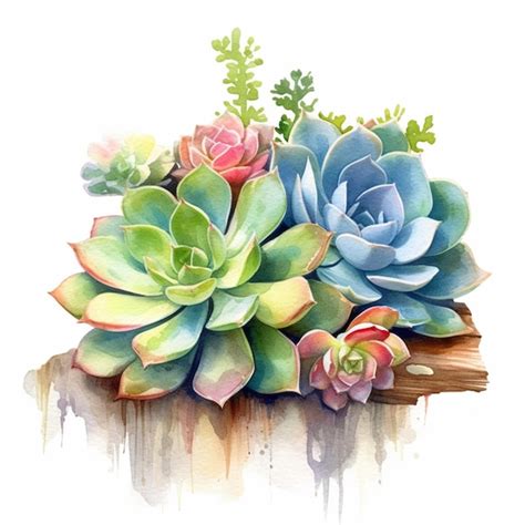 Premium Ai Image There Are Many Succulents Of Different Colors On A