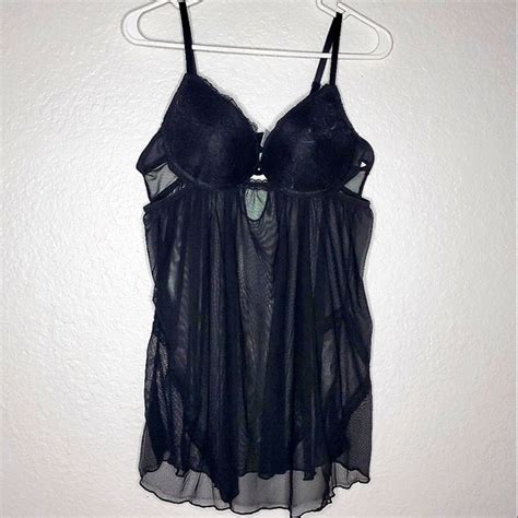 Intimates Sleepwear Babydoll Lingerie Black Poshmark