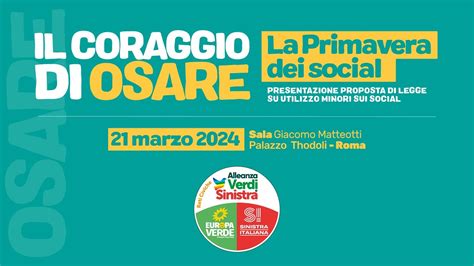 La Primavera Dei Social Presentazione Proposta Di Legge Su Utilizzo