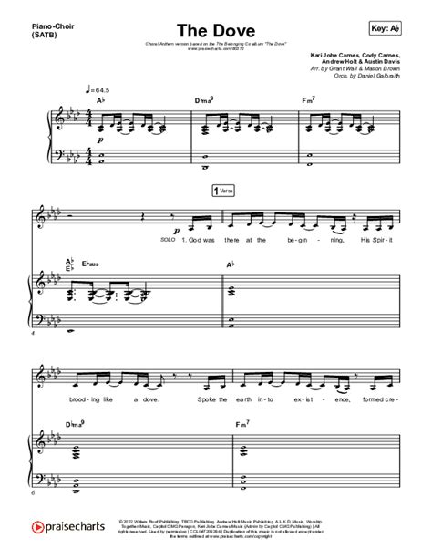 The Dove Choral Anthem Satb Sheet Music Pdf The Belonging Co Kari