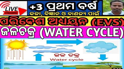 ଜଳଚକର କଣ what is water cycle 3 EVS 3 environmental studies