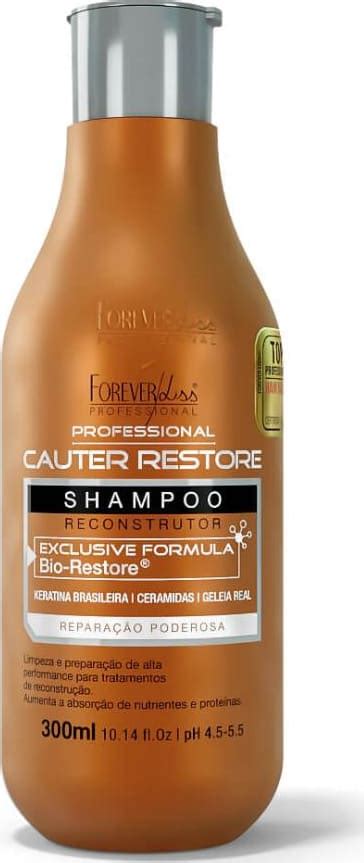 Forever Liss Kit Cauterização Shampoo Cauter Restore 300ml Máscara 500g