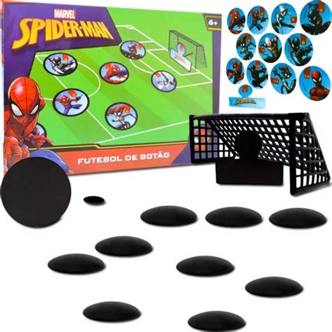 Jogo Futebol De Botão Spider man Marvel Homem Aranha MercadoLivre