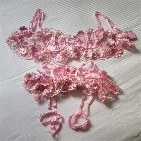 Dollskill Pink Lingerie Set Size S Material Is Depop