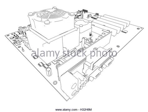 Motherboard Drawing at GetDrawings | Free download