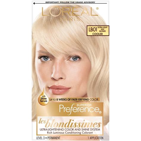 L Oreal Paris Superior Preference Permanent Hair Color Lb Extra Light Ash Blonde Walmart