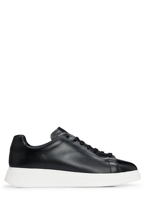 Boss Leather Trainers With Rubber Outsole