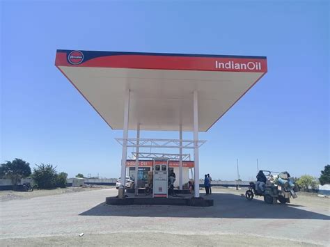 Acp Sheet Steel Indian Oil Petrol Pump Canopy At Rs Square Meter