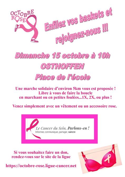 Octobre Rose Mairie De Osthoffen En Alsace Site Officiel