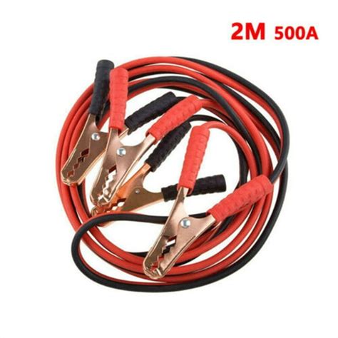 2m 500amp Jumper Booster Cables For Car Battery Truck Power Starter