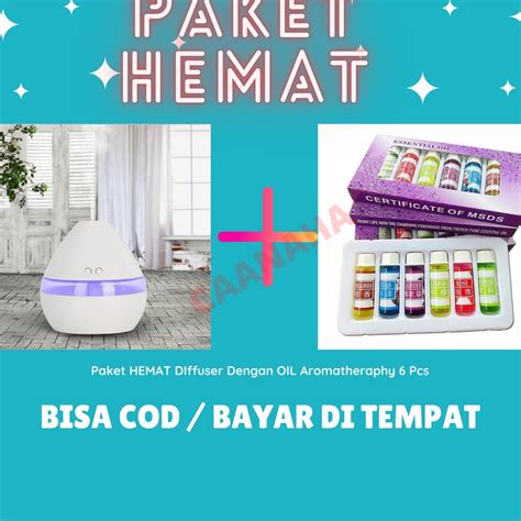 Jual AH Paket Hemat Humidifier Dengan Oil 6 Jenis Aroma Wangi