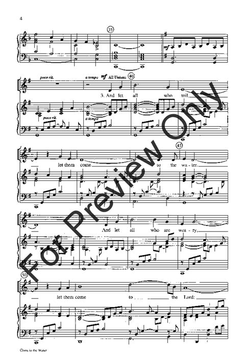 Come To The Water Satb By John B Foley A J W Pepper Sheet Music