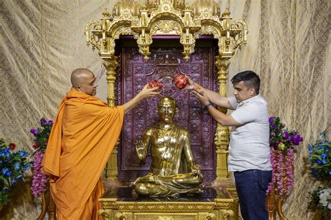 Home Minister of Gujarat Visits BAPS Shri Swaminarayan Mandir, Ahmedabad, India