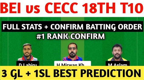 Bei Vs Cecc Dream Prediction Bei Vs Cecc Dream Team Bei Vs Cecc