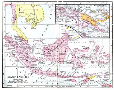 Map of Indonesia with Dutch naming system | Download Scientific Diagram