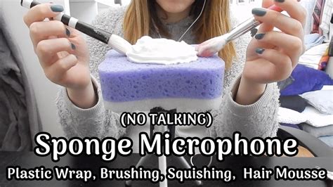 No Talking Sponge Mic Plastic Wrap Brushing Hair Mousse