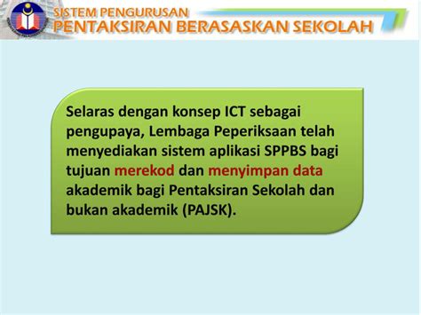 Ppt Sistem Pengurusan Pentaksiran Berasaskan Sekolah Akademik Dan