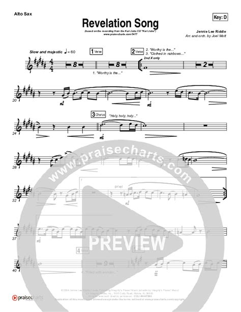 Revelation Song Alto Sax Sheet Music Pdf Kari Jobe Praisecharts