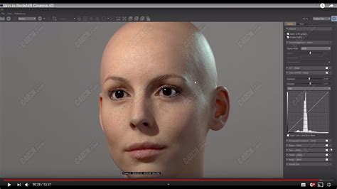 Redshift渲染器人体皮肤材质c4d教程 Skin In Redshift Cinema 4d 菜鸟c4d