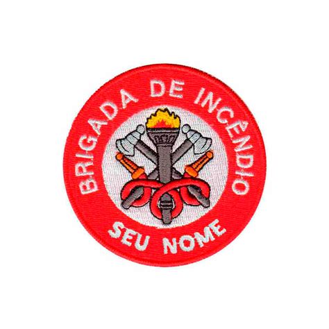 Patch Bordado Simbolo Brigada De Inc Ndio Personalizado Seu Nome