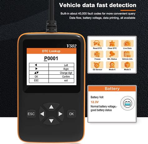 Bstxqty Vehicle Universal Obd Scanner Car Engine Fault Code Reader